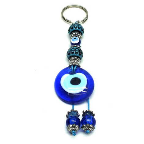 Evil Eye Glass Keyring - 3