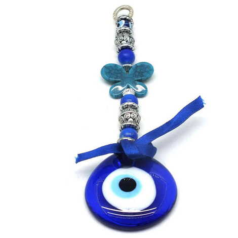 Evil Eye Glass Keyring - 4