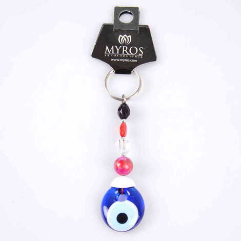 Evil Eye Glass Keyring - 6