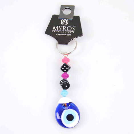 Evil Eye Glass Keyring - 8