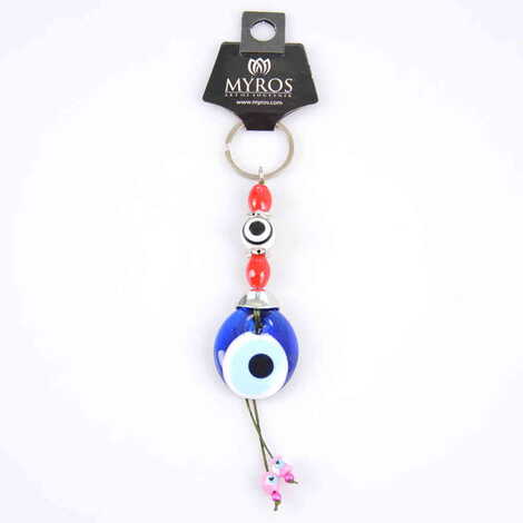 Evil Eye Glass Keyring - 9