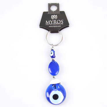 Evil Eye Glass Keyring - 14