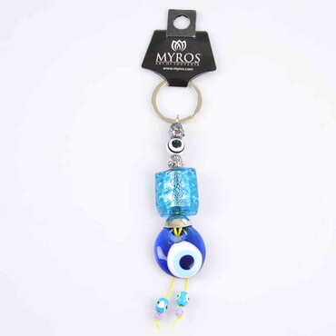 Evil Eye Glass Keyring - 15