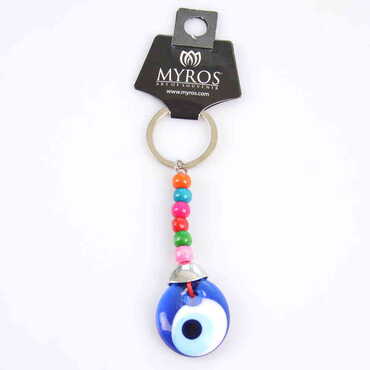 Evil Eye Glass Keyring - 18