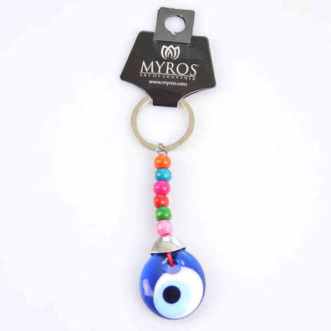 Evil Eye Glass Keyring - 18