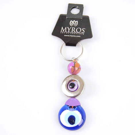 Evil Eye Glass Keyring - 19