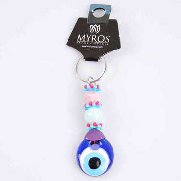 Evil Eye Glass Keyring - 23