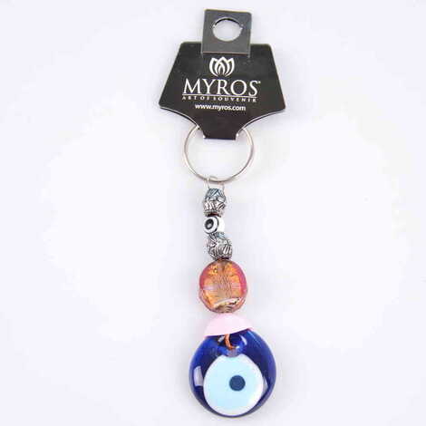 Evil Eye Glass Keyring - 24