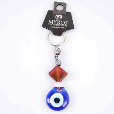 Evil Eye Glass Keyring - 28