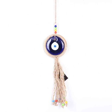 Evil Eye Macrame Oval Shaped Wall Hanging - Myros