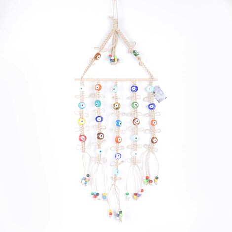 Evil Eye Macrame Triangle Shaped Richness Wall Hanging - 3