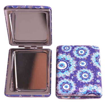 Evil Eye Themed Custom Printed Rectangular Curved Pocket Mirror - 4