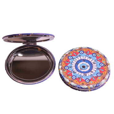 Evil Eye Themed Custom Printed Round Pocket Mirror - 3