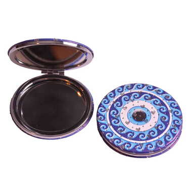 Evil Eye Themed Custom Printed Round Pocket Mirror - 5