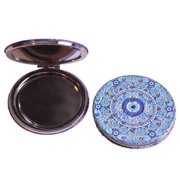 Evil Eye Themed Custom Printed Round Pocket Mirror - 6