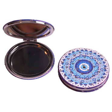 Evil Eye Themed Custom Printed Round Pocket Mirror - 9