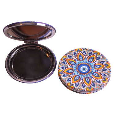 Evil Eye Themed Custom Printed Round Pocket Mirror - 10