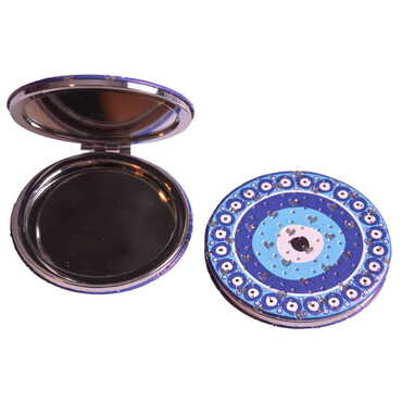 Evil Eye Themed Custom Printed Round Pocket Mirror - 11