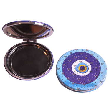 Evil Eye Themed Custom Printed Round Pocket Mirror - 13