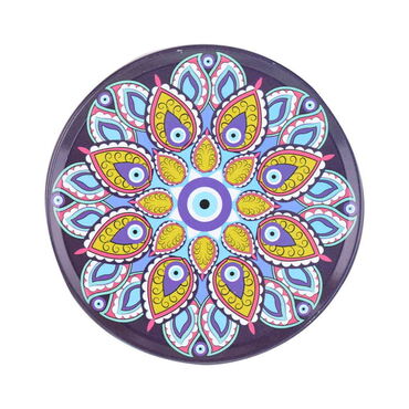 Evil Eye Themed Customised Metal Tin Coaster 90 mm - 4