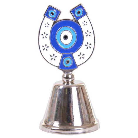 Evil Eye Themed Metal Enamel Hand Bell - 7