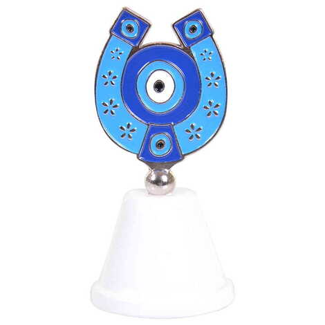 Evil Eye Themed Metal Enamel Hand Bell - 8