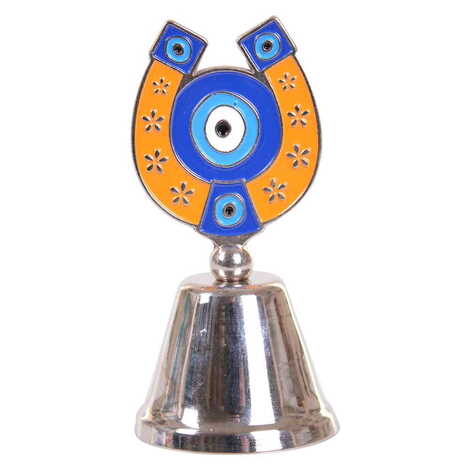 Evil Eye Themed Metal Enamel Hand Bell - 9