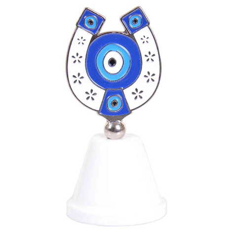 Evil Eye Themed Metal Enamel Hand Bell - 10