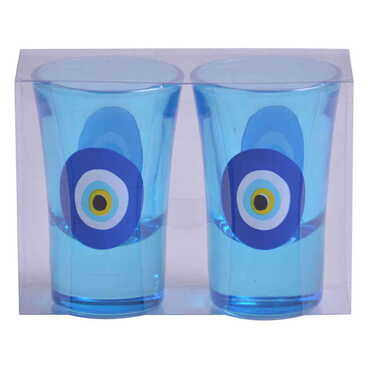 Evil Eye Themed Shot Glass Set of 2 Pcs - 5