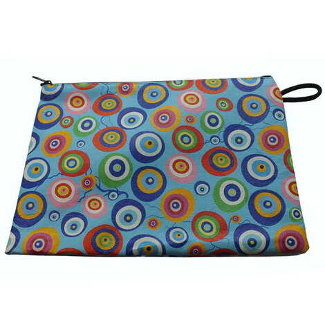 Evil Eye Themed Turkish Woven Wallet 215x155x8 mm - 4