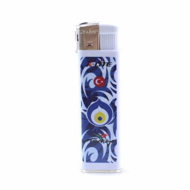 Evil Eye Themed UV Plastic White Printed Lighter - 6