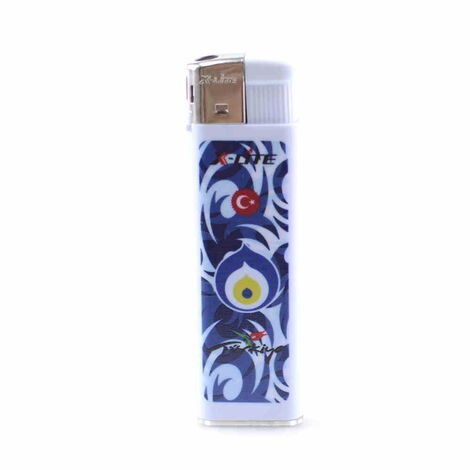 Evil Eye Themed UV Plastic White Printed Lighter - 6