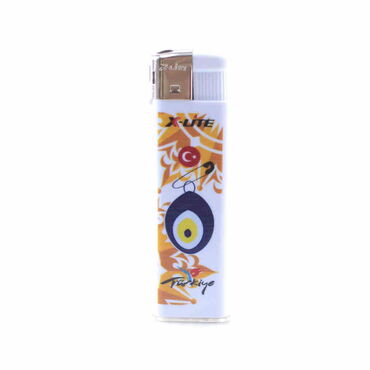 Evil Eye Themed UV Plastic White Printed Lighter - 8