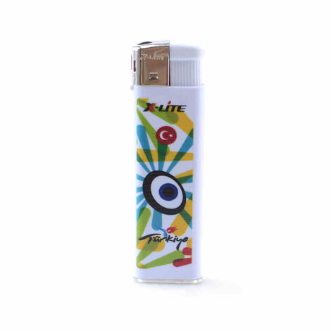 Evil Eye Themed UV Plastic White Printed Lighter - 9