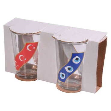 Evil Eye Themed Water Glass Set Two Pcs - 3