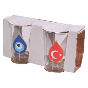 Evil Eye Themed Water Glass Set Two Pcs - 5