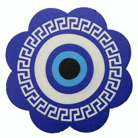 Evil Eye Themed Wooden Customised Souvenir Coaster 90mm - 3