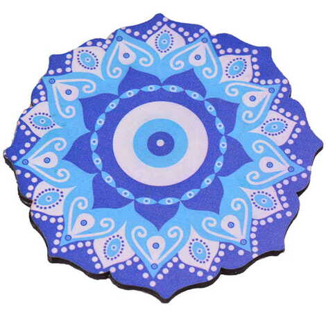 Evil Eye Themed Wooden Customised Souvenir Coaster 90mm - 4