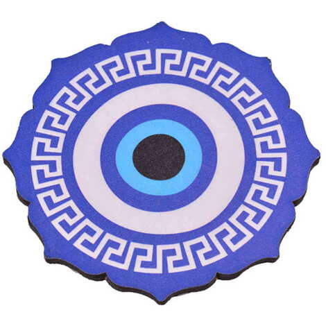 Evil Eye Themed Wooden Customised Souvenir Coaster 90mm - 6