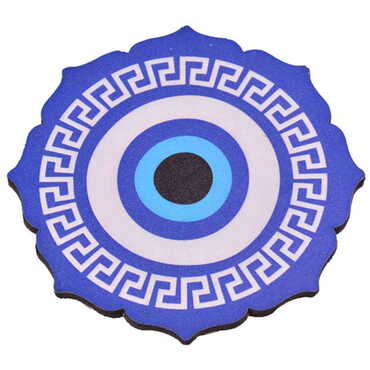 Evil Eye Themed Wooden Customised Souvenir Coaster Set of 2 pcs 90 mm - 6