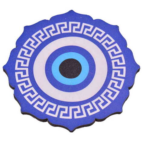 Evil Eye Themed Wooden Customised Souvenir Coaster Set of 2 pcs 90 mm - 6