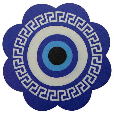 Evil Eye Themed Wooden Customised Souvenir Coaster Set of 4 pcs 90 mm - 3