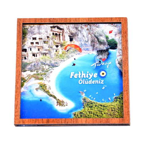 Toptan Fethiye Temalı C Serisi Resimli Ahşap Magnet 90x120 mm - 3