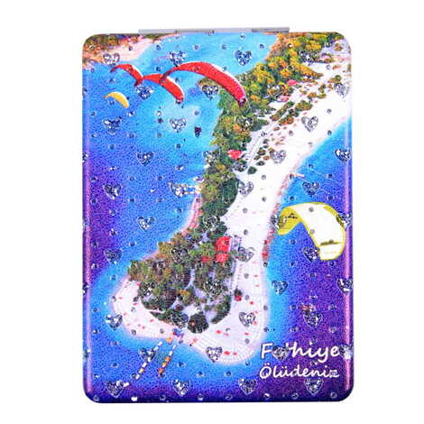 Fethiye Themed Custom Printed Rectangle Pocket Mirror - 6