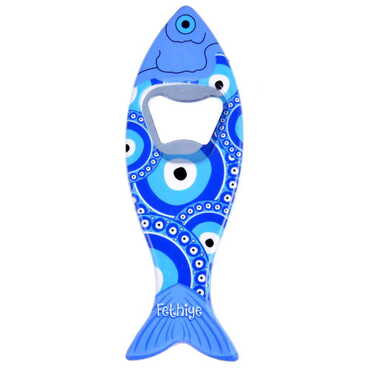 Fethiye Themed Customised UV Printed Fish Shape Printed Plastic Base Bottle Opener 42x130 mm - 4