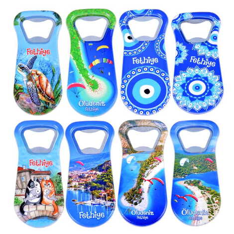 Fethiye Themed Customised Uv Printed Plastic Base Plastic Base Bottle Opener 95x43 mm - 3