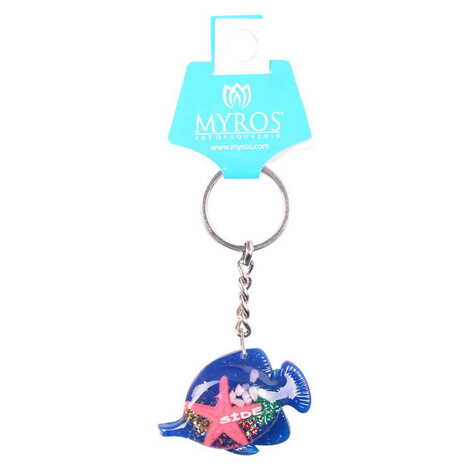 Fish Themed Customised Transparent Polyester Keyring - 3