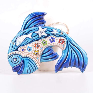 Fish Themed Nautical Ceramics Fifth Size Wall Hanging - 3