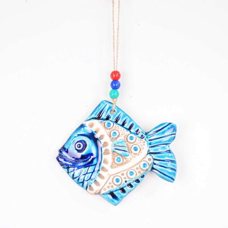 Fish Themed Nautical Ceramics First Size Wall Hanging - 1