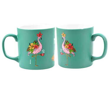 Flamingo Themed Ceramic Custom Printed Mug - 10